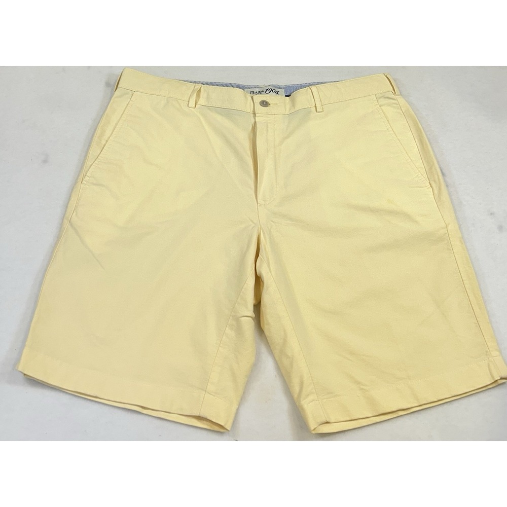 Joseph A Bank 1905 Chino Shorts Mens 36 Tailored Fit Yellow Preppy Casual Golf